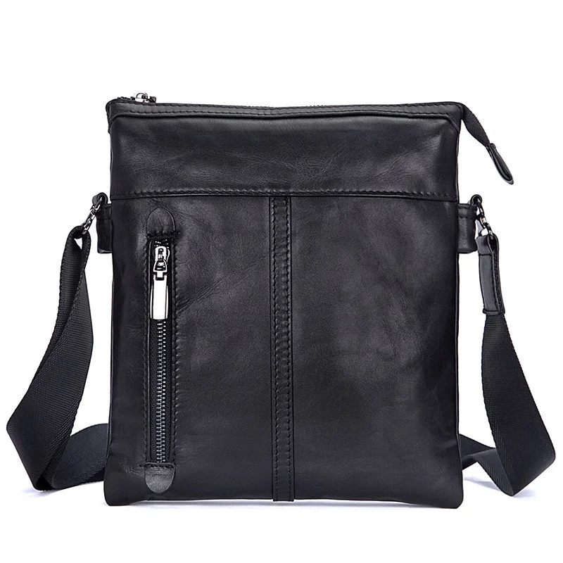 Luxury Fashion Men&#39;s Leather Shoulder Bag Crossbody Bag genuine leather messenge - £74.61 GBP