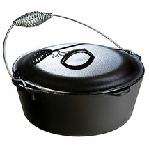 5 qt 10-1/4in Traditional Cast Iron Dutch Oven w/ Wire Bail Handle - £103.09 GBP