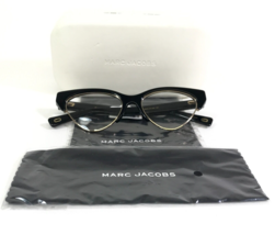 Marc Jacobs Eyeglasses Frames 314 807 Polished Black Gold Cat Eye 50-17-140 - £73.37 GBP