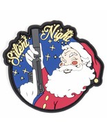 Silent Night Santa with a Gun Patch Hook and Loop 3.5&quot; Diameter Morale P... - $183.63 MXN