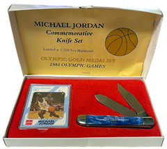 Michael Jordan Vintage 1984 Olympic Games Commemorative Knife / 1989 UNC Card  # - £63.90 GBP