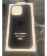 Genuine / Official Apple iPhone 15  Pro max Silicone MagSafe Case - Blac... - $40.50