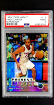 1999 Topps Impact Refractor #112 Vince Carter PSA 9 Mint *Only 1 Graded Higher* - £99.57 GBP