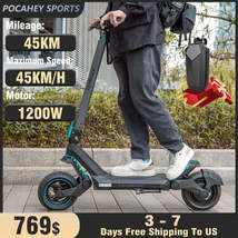 G3 1200W Electric Scooter 48V 15AH 45KM/H Max Speed 45km Range 10 inch Off Road  - $1,124.11