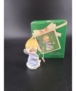 Hallmark Keepsake Ornament Betsey Clark Angel Hand Painted Porcelain Blue - £7.15 GBP