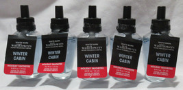 White Barn Bath &amp; Body Works Wallflower Refill Bulb Lot Set of 5 WINTER CABIN - £36.60 GBP