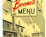 Boone&#39;s Restaurant Menu Portland Maine Fantasy Dishes and Delicacies 1960&#39;s - $37.60