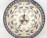 Temptations Old World Black Ceramic Wall Clock Works Kitchen U262 - £39.97 GBP