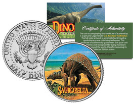 SAUROPELTA * Collectible Dinosaur * JFK Kennedy Half Dollar U.S. Colorized Coin - £6.87 GBP