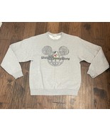 Vintage Disney Parks Tag Walt Disney World Gray Crewneck Sweatshirt Size M - $24.74
