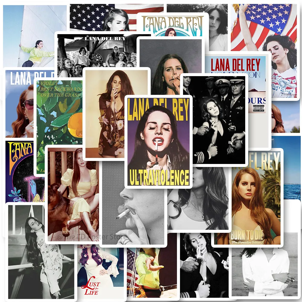 25PCS Singer Lana Del Rey Stickers Born To Die Honeymoon Paradise for Laptop Lug - £60.60 GBP