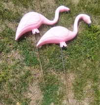 Vintage Blow Mold Pink Flamingo Plastic Yard Decoration - £74.44 GBP