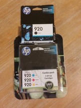 Genuine HP 920 Black Tri-Color Cyan Magenta Yellow Combo Pack Ink Cartri... - £14.89 GBP