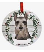 Schnauzer Dog UnCropped Wreath Ornament Personalizable Christmas Tree Ho... - $19.16 CAD