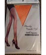 Sheerly Touch Ya ~ Orange ~ Fishnet Pantyhose ~ Lycra-Spandex ~ One Size - $28.06 CAD