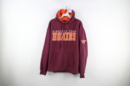 Vintage Mens XL Distressed Spell Out Virginia Tech University Hoodie Sweatshirt - $54.40