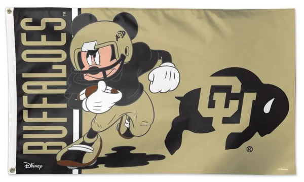 Colorado Buffaloes 3×5 Flag with Mickey Mouse Football Design - $18.00