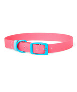 YOULY The Extrovert Water-Resistant Pink &amp; Blue Colorblocked Dog Collar,... - $26.46 CAD