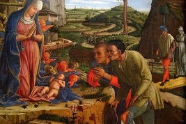 The Adoration of the Shepherds, shortly after 1450 by Andrea Mantegna - Art Prin - £17.43 GBP+