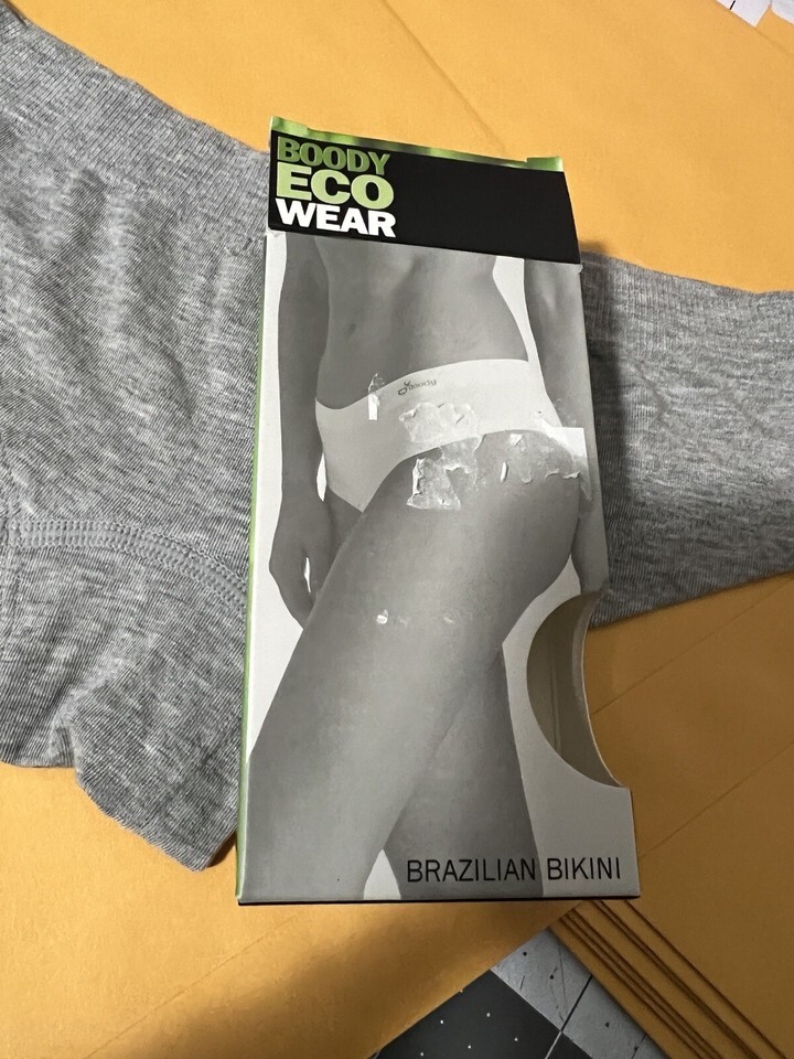 XS Boody Body EcoWear Women&#39;s Brazilian grey Bikini Brief, Cheeky Low Rise - $17.97+
