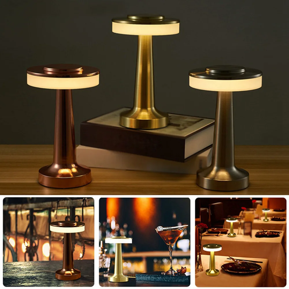 Retro LED Table Lamp USB Rechargeable Creative Dining Hotel Bar Coffee D... - $16.39+
