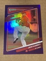 2021 Donruss Baseball Purple Parrallel Jack Flaherty St. Louis Cardinals - £1.45 GBP