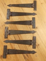6 PRIMITIVE HAND FORGED IRON HINGE HINGES DOOR CABINET IRON 12 1/2&quot;  *SO... - $64.99