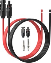 Solar Panel Extension Cable 1Pair 12AWG 10FT Solar Extension Cable Black Red wit - £31.52 GBP