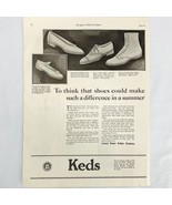 Vintage 1921 Keds Childrens Shoes Print Ad United States Rubber Co 13&quot; x... - $9.07 CAD