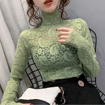Fashion  Embroidery  Blouses Women Spring Summer  See-through Streetwear Tops La - £45.25 GBP