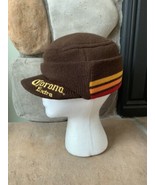 Corona Extra Hat Knit Patrol Cap Brown Retro Three Stripe Beer Advertisi... - $24.70