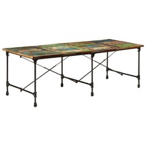  Dining Table Mixed Colors Solid reclaimed wood with metal legs - $9,040.59 MXN