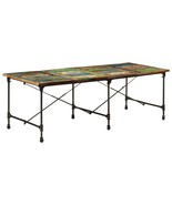  Dining Table Mixed Colors Solid reclaimed wood with metal legs - $666.05 CAD