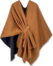 Moss Rose Women&#39;s Shawl Wrap Poncho Ruana Cape Open Front Cardigan Fall Winter - $24.95