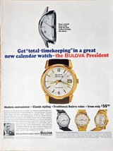 Bulova President - Calendar Watch - Gift Quality Watch -1964 Vintage Print Ad - £9.45 GBP