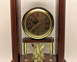 2004 Bombay Company Cherry Wood Anniversary Mantel Clock 077  - $147.51