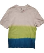 Pre-owned good condition men size small cotton neon green blue striped t... - $10.99