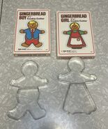 Vintage Tin Gingerbread Boy &amp; Girl Cookie Cutters Fox Run CRAFTSMEN SET ... - $14.99