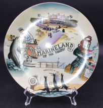 Marineland of the Pacific Hand Painted Souvenir Plate w/ Gold Rim 8&quot; - £14.62 GBP