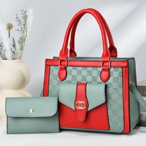   Elegant Women Bag Color Matching Fashion All-Match Hand Bag Large-Capacity Cro - £34.07 GBP