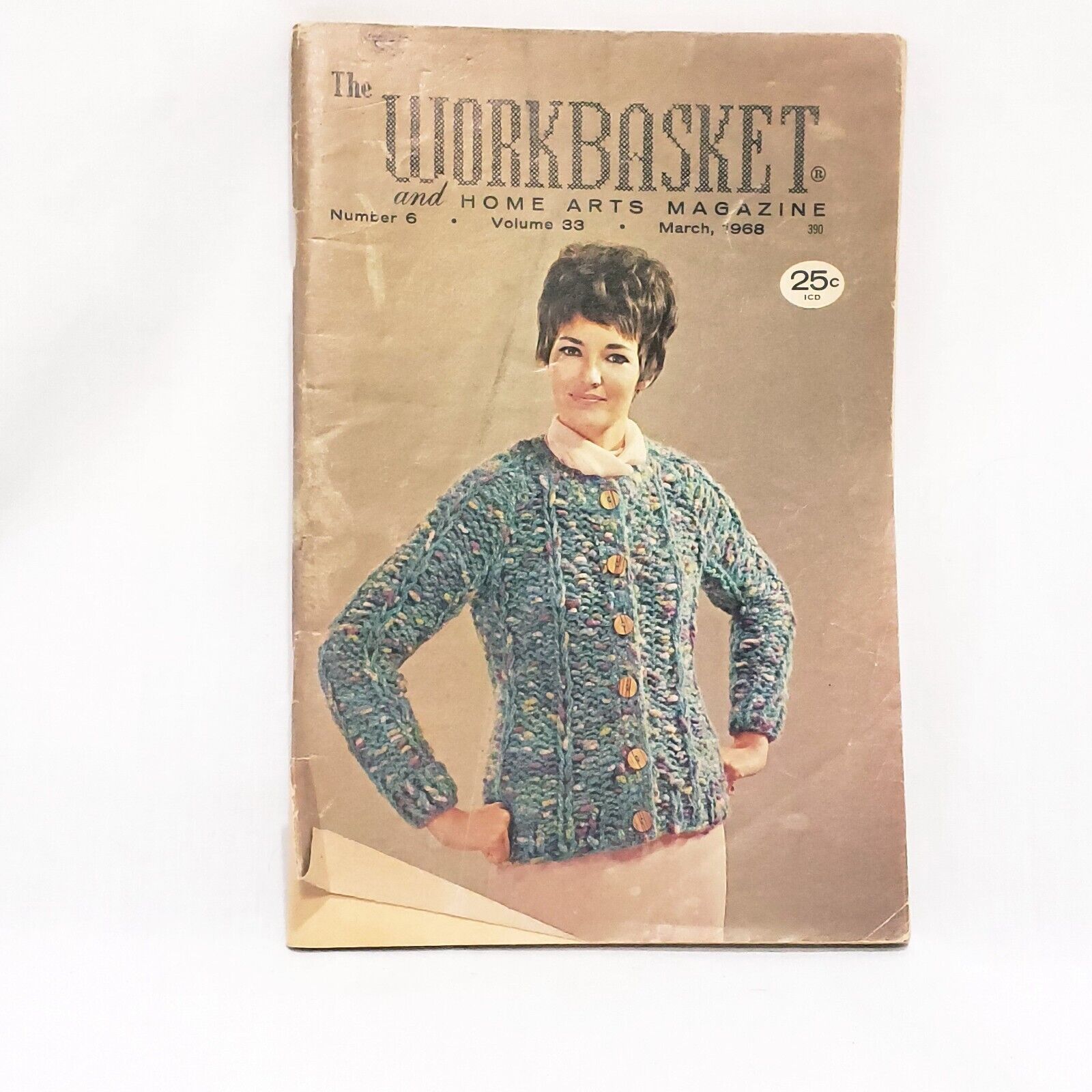 The Workbasket and Home Arts Magazine March 1968 Crochet Knitting Patterns - $12.43
