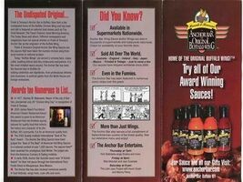 Anchor Bar Brochure Original Buffalo Wing Buffalo New York  - $11.88