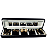 Pierre Cardin Designer Earrings RARE Collection in Mirrored Display Case - $43.52 CAD