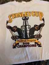 STANLEYCUP 2009 CHAMPIONS-ANVIL M WHITE T.SHIRT - £1.55 GBP