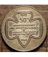 1962 50th Anniversary Girl Scouts USA Coin Token Medal Honor Past Serve ... - $21.73 CAD