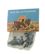 Arco Noahs Ark Toy Animals Plastic Figures SEALED bag 1970s Rhinoceros R... - £23.48 GBP