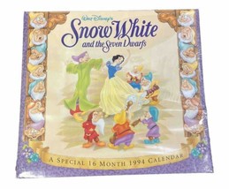 Snow White &amp; The Seven Dwarfs 1994 Special 16 Month Wall Calendar Sealed - £23.97 GBP