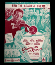 Vtg I Had the Craziest Dream Music Betty Grable Carmen Miranda 1942 War Bonds - £15.66 GBP