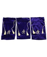 (3) Crown Royal Special Reserve Whiskey Purple Velvet Gold Tassel Bag 1.... - $18.99