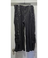Vintage 90s Tripp NYC Bondage Style Pants Chains Baggy Goth Skater Punk ... - $4,967.57 MXN